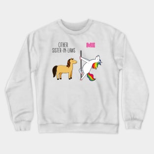 Funny Sister-In-Law Unicorn Crewneck Sweatshirt